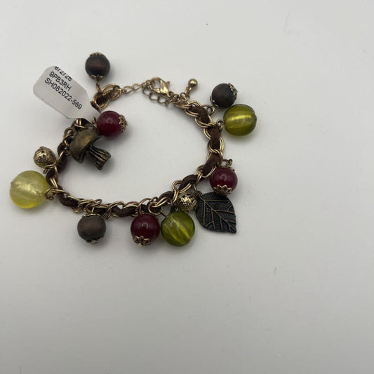 Gold/ Multi Woodland Charm Bracelet