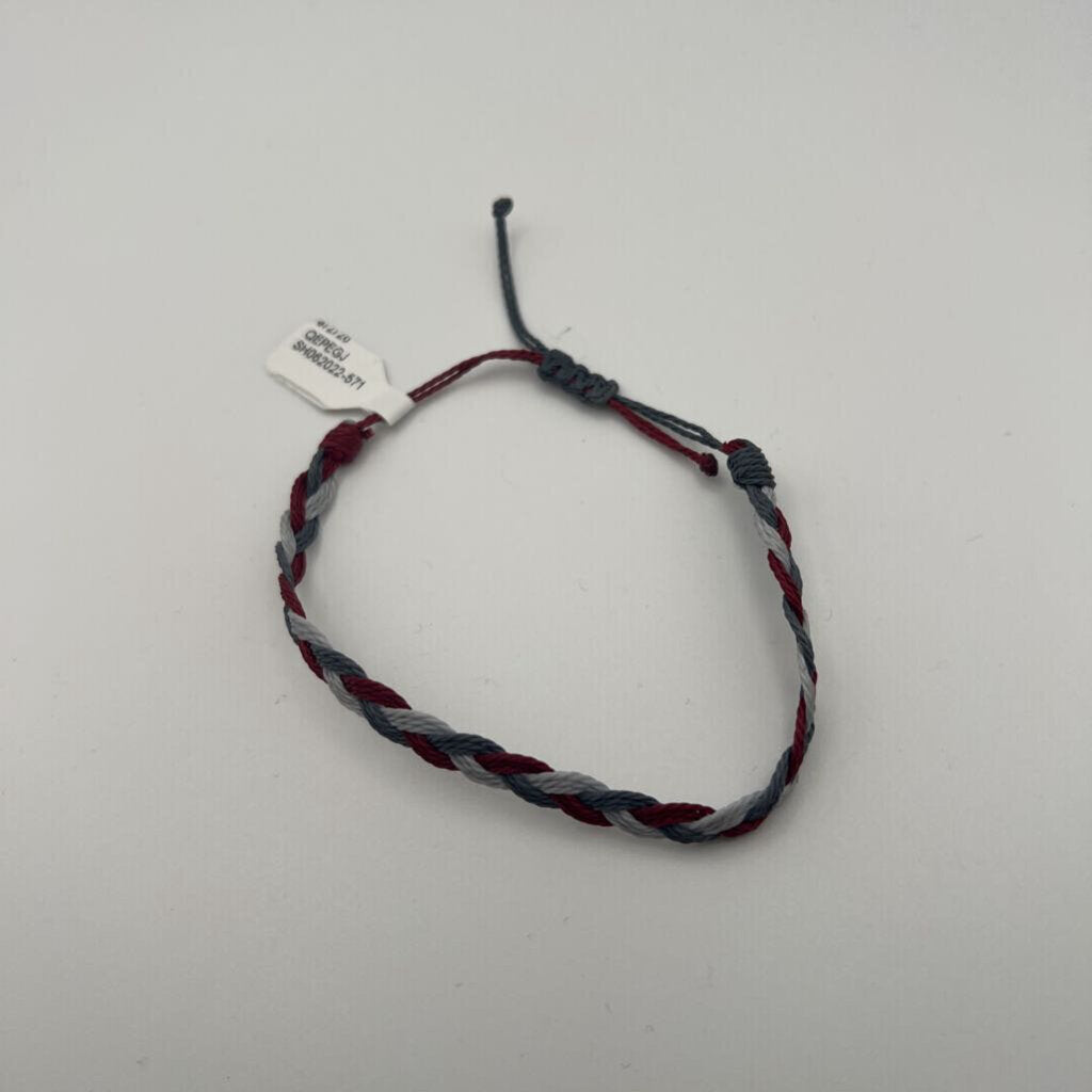 Blue/ Red Woven Adjustable Bracelet