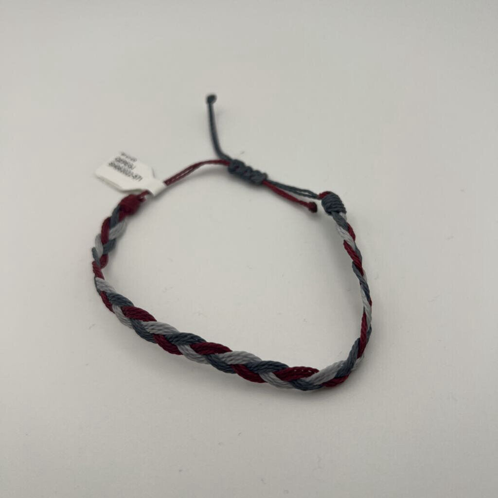 Blue/ Red Woven Adjustable Bracelet