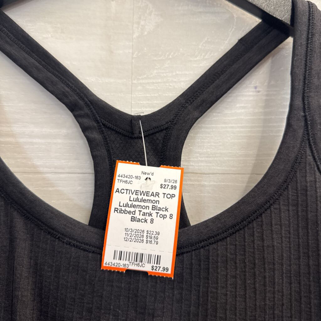 Lululemon Black Ribbed Tank Top 8