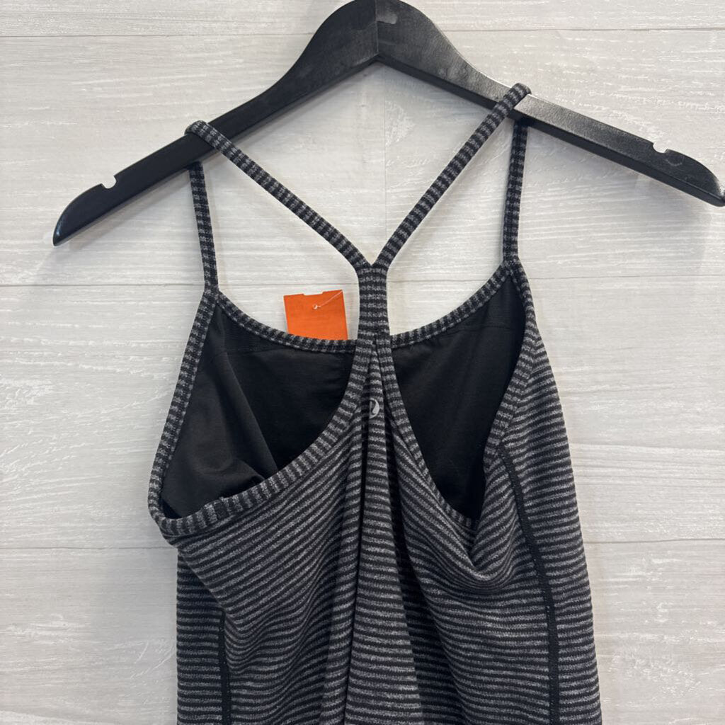 Lululemon Black/ Grey Striped Tank Top 6