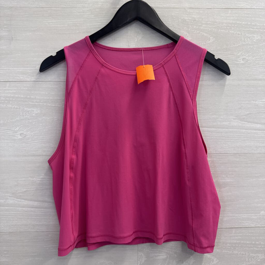 Lululemon Pink Cropped Tank Top Medium