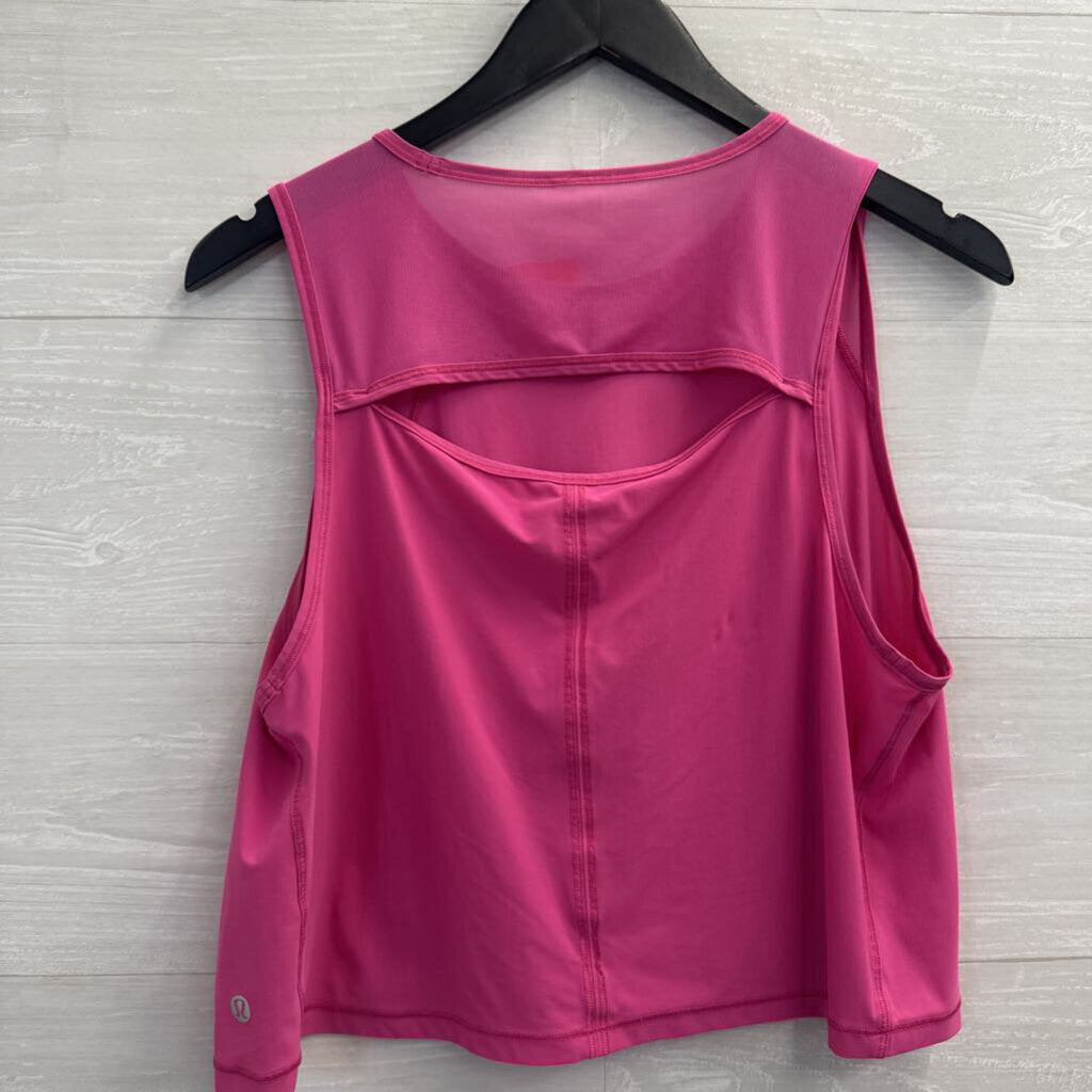Lululemon Pink Cropped Tank Top Medium