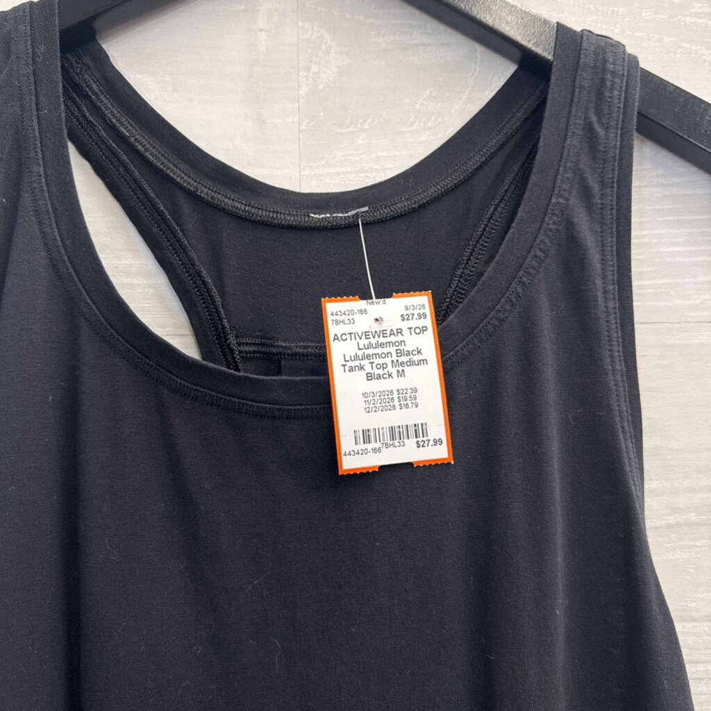 Lululemon Black Tank Top Medium