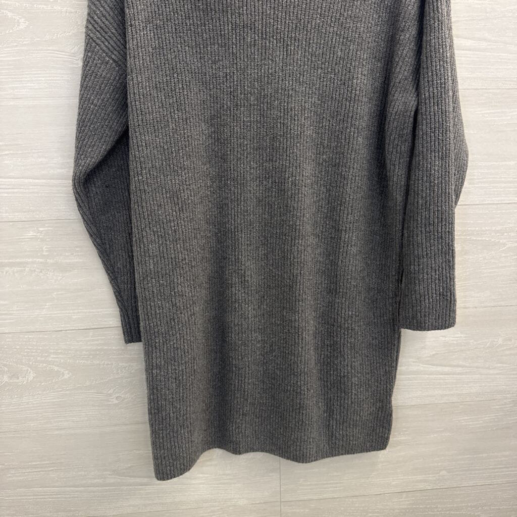 Gap Grey Knit Mock Neck Long Sleeve Sweater Dress Small