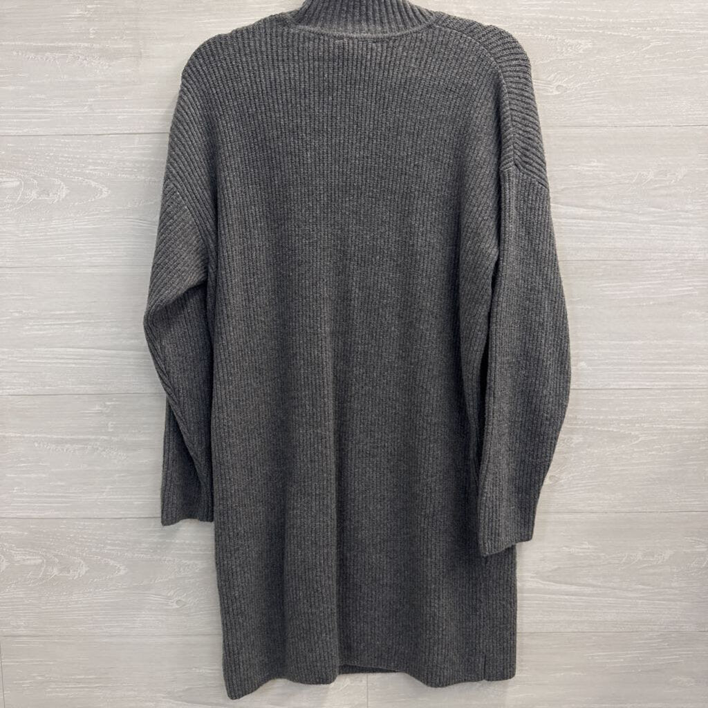 Gap Grey Knit Mock Neck Long Sleeve Sweater Dress Small