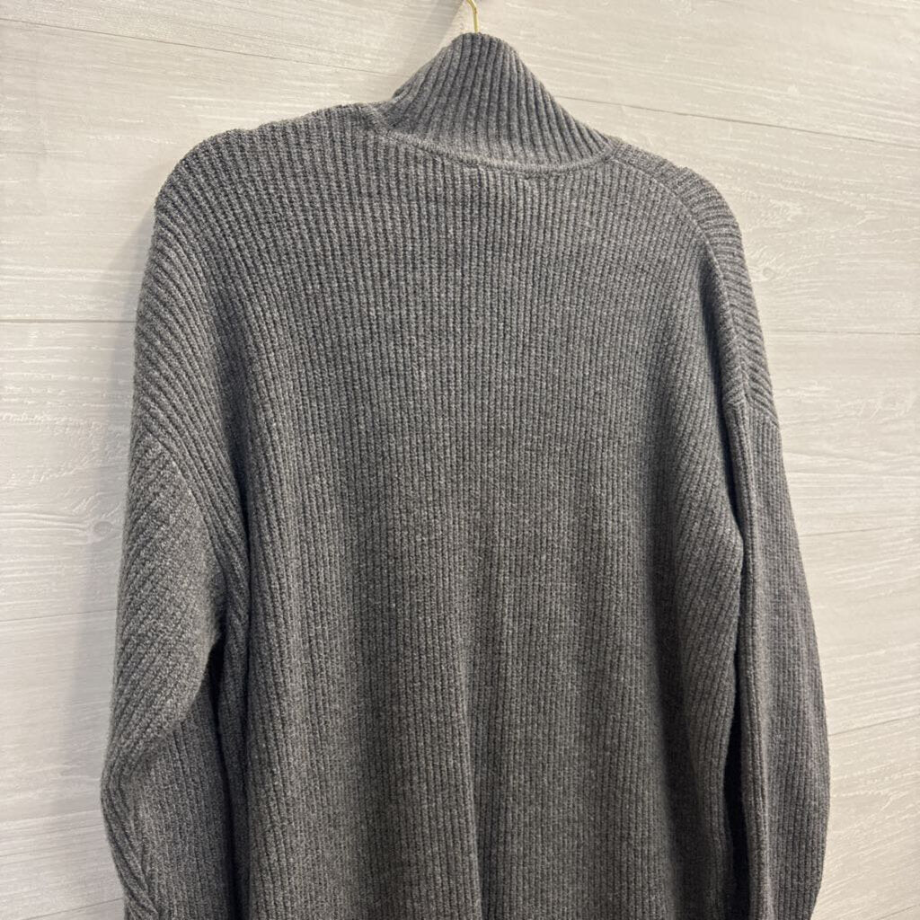 Gap Grey Knit Mock Neck Long Sleeve Sweater Dress Small