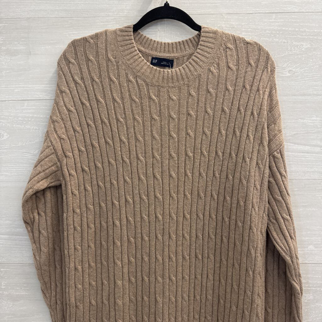 Gap Brown Cable Knit Long Sleeve Sweater Dress Small