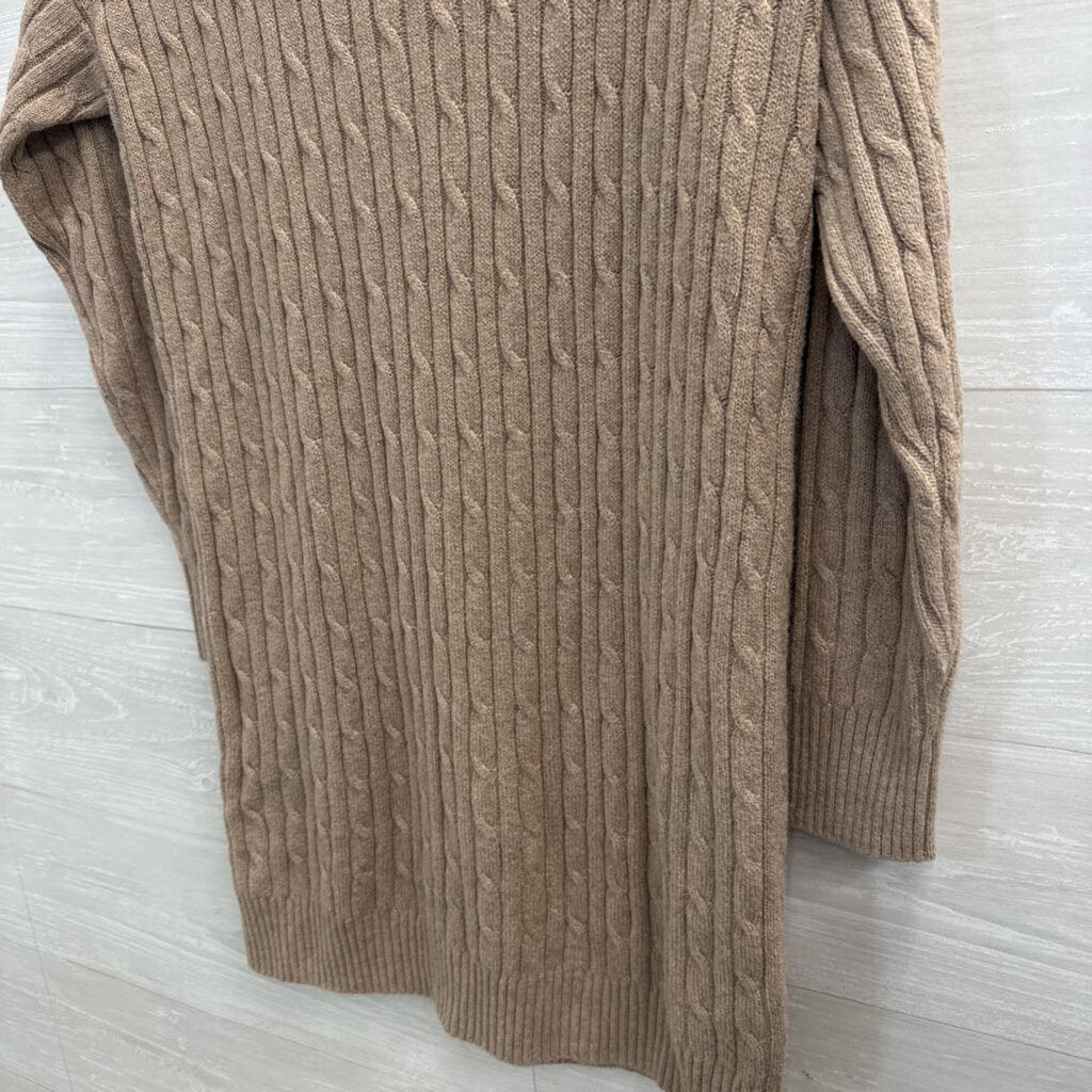 Gap Brown Cable Knit Long Sleeve Sweater Dress Small