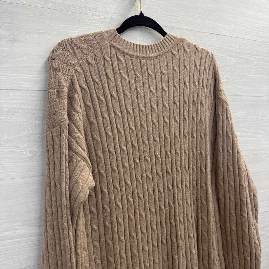 Gap Brown Cable Knit Long Sleeve Sweater Dress Small