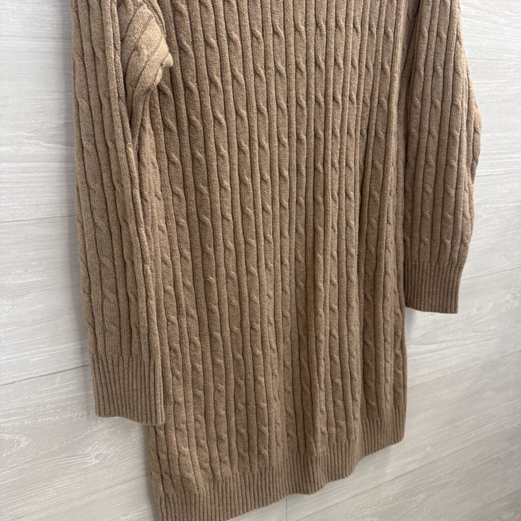 Gap Brown Cable Knit Long Sleeve Sweater Dress Small