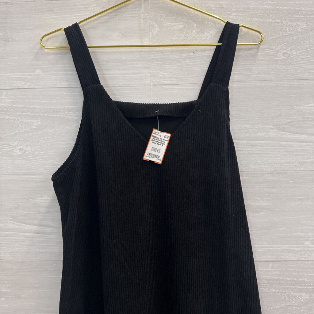 Black Corduroy Sleeveless Dress Small