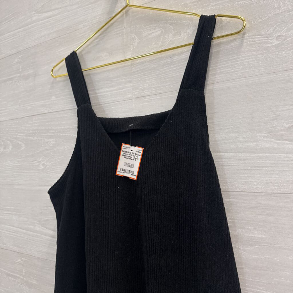 Black Corduroy Sleeveless Dress Small