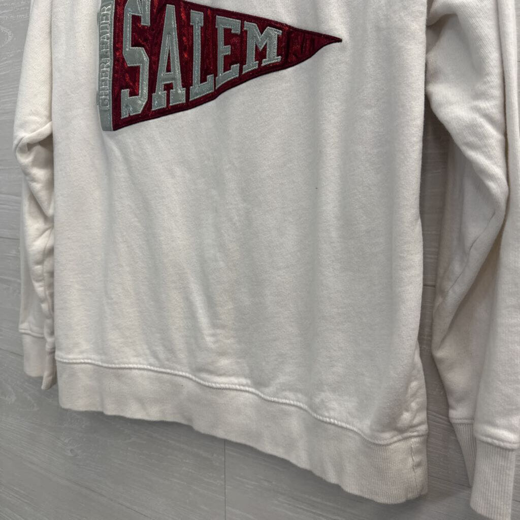 Varsity Spirit White Salem Cheerleader Crewneck Sweatshirt Small