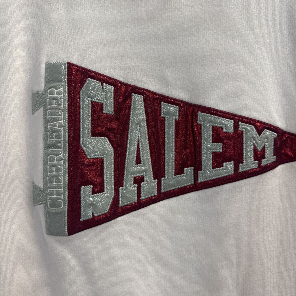 Varsity Spirit White Salem Cheerleader Crewneck Sweatshirt Small