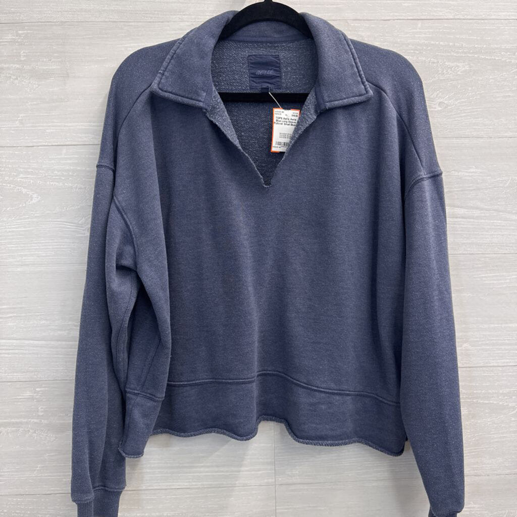 Aerie Blue Long Sleeve Pullover Small