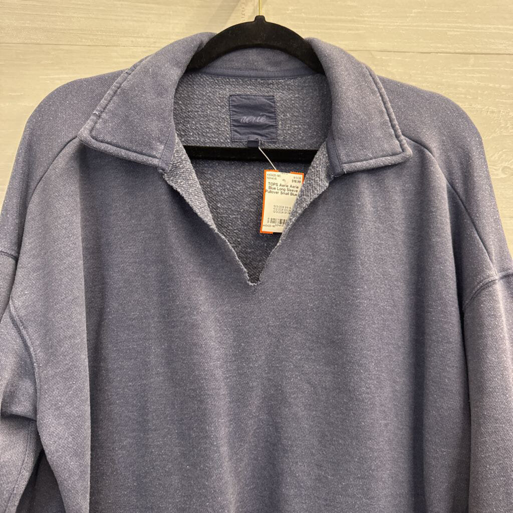 Aerie Blue Long Sleeve Pullover Small