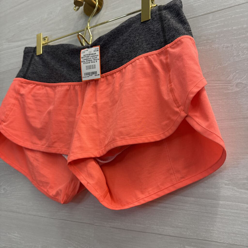 Lululemon Coral/ Grey Athletic Shorts 6