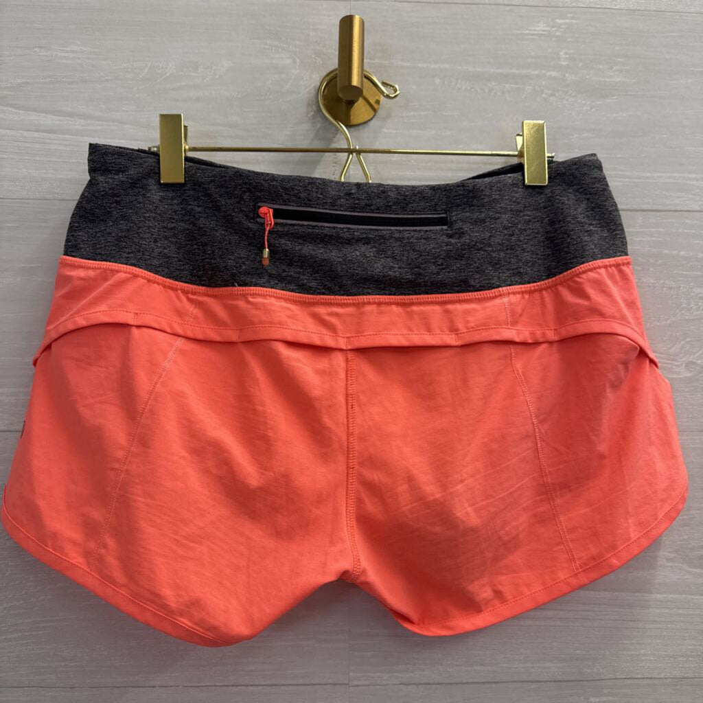 Lululemon Coral/ Grey Athletic Shorts 6