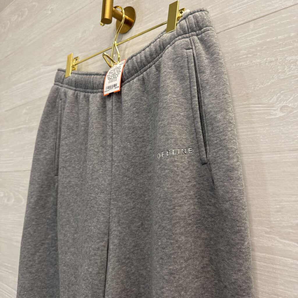 Offline by Aerie Grey Jogger Wide Leg Sweatpants Small