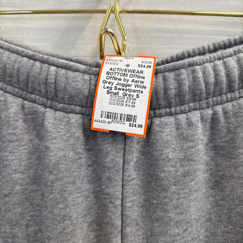 Offline by Aerie Grey Jogger Wide Leg Sweatpants Small