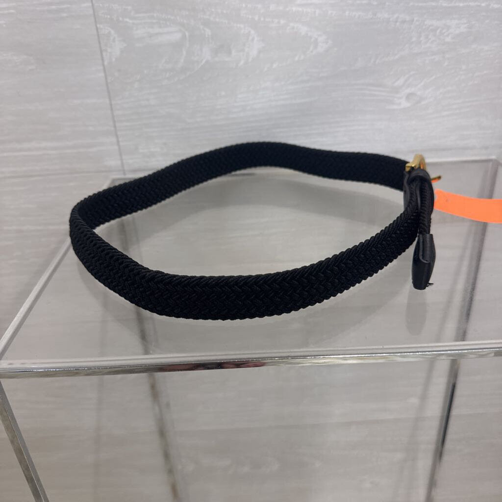 Black Woven Stretchy Belt Small