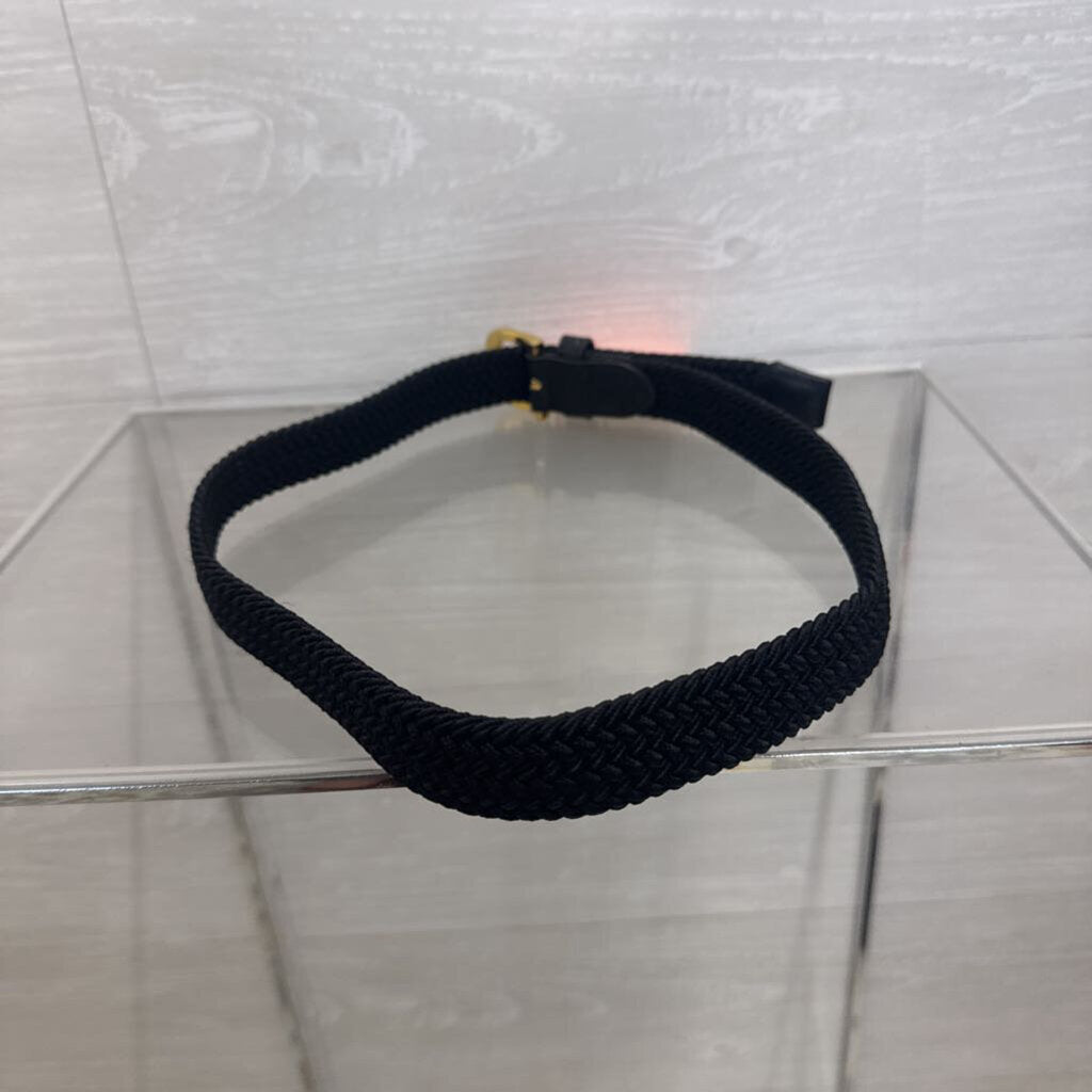 Black Woven Stretchy Belt Small