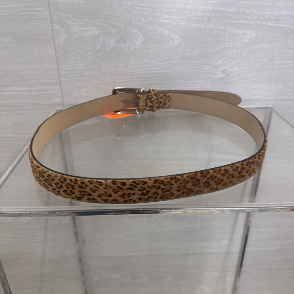 Nava Belt Leopard Print Calf Hair Belt Large