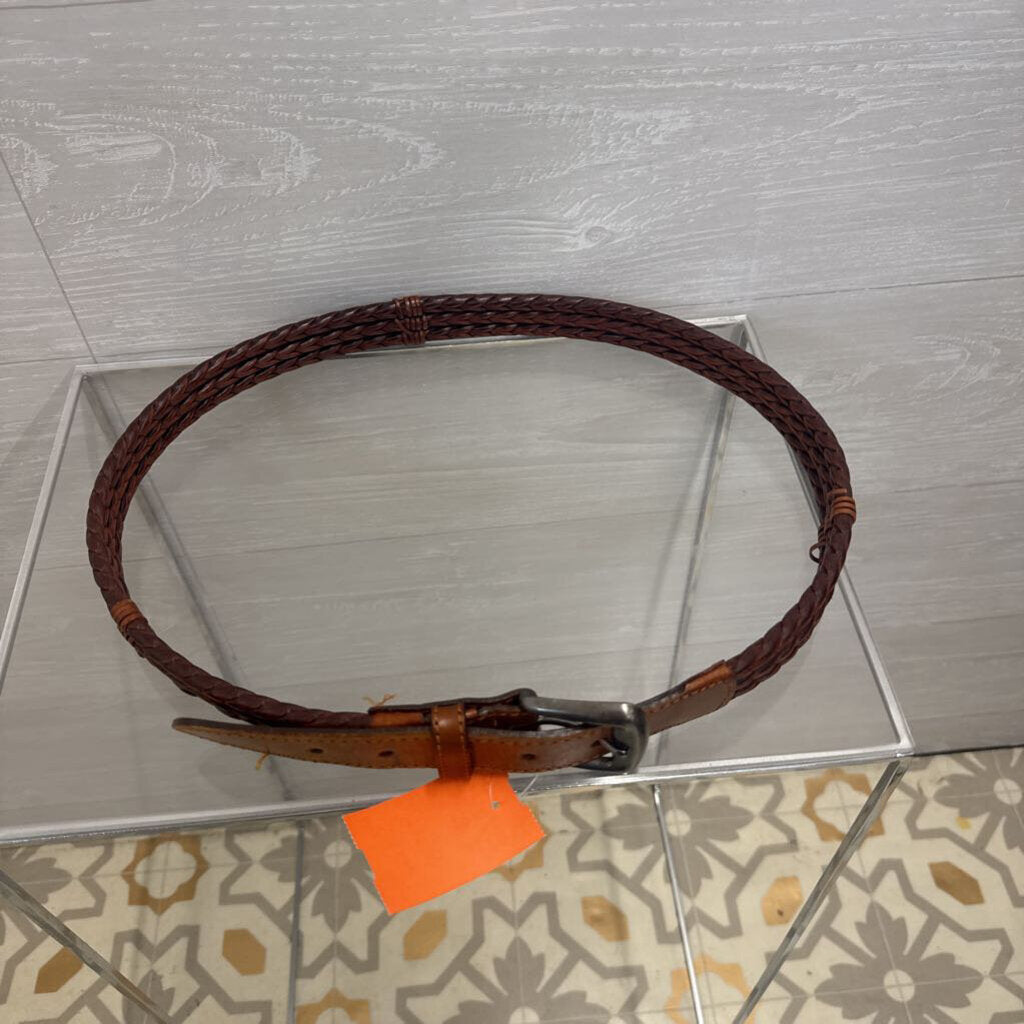 Billy Belts Brown Woven Leather Belt 36