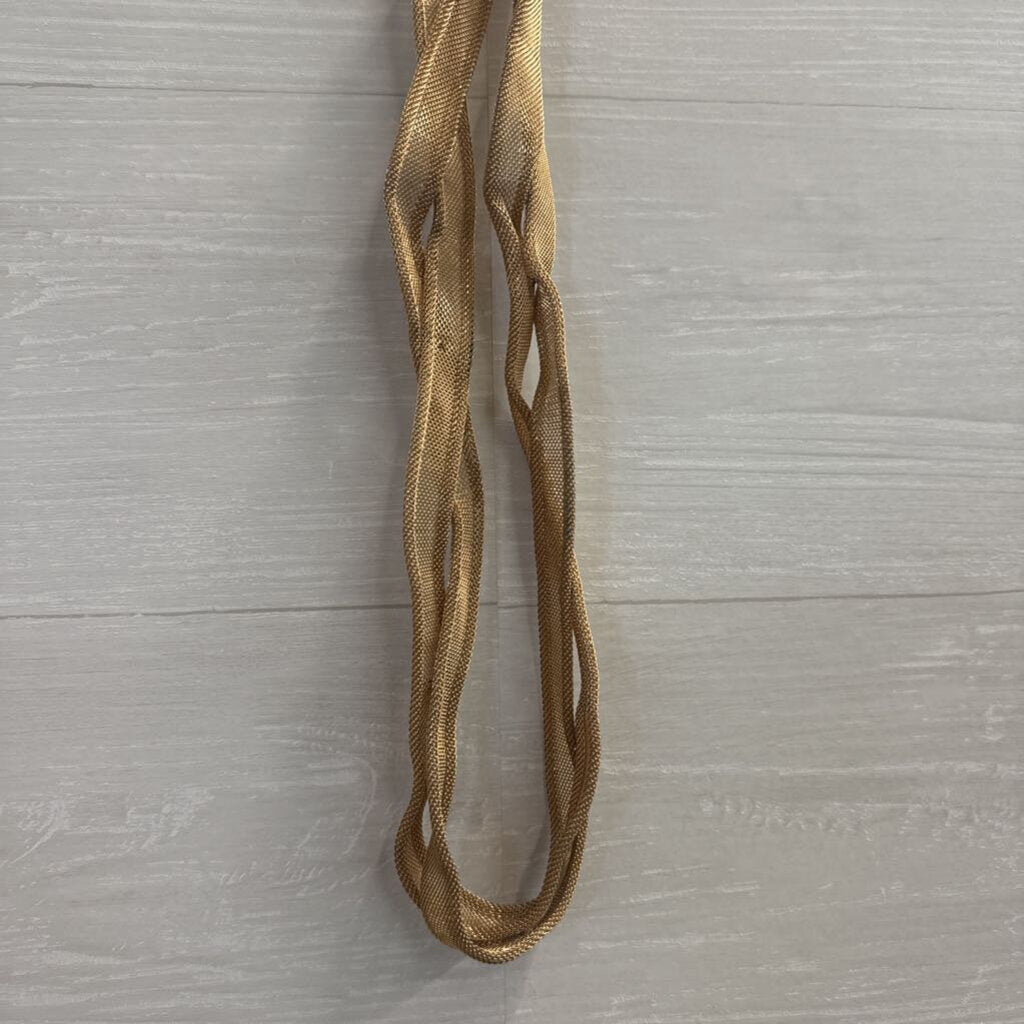 Gold Metal Mesh Chain Hook Belt Small