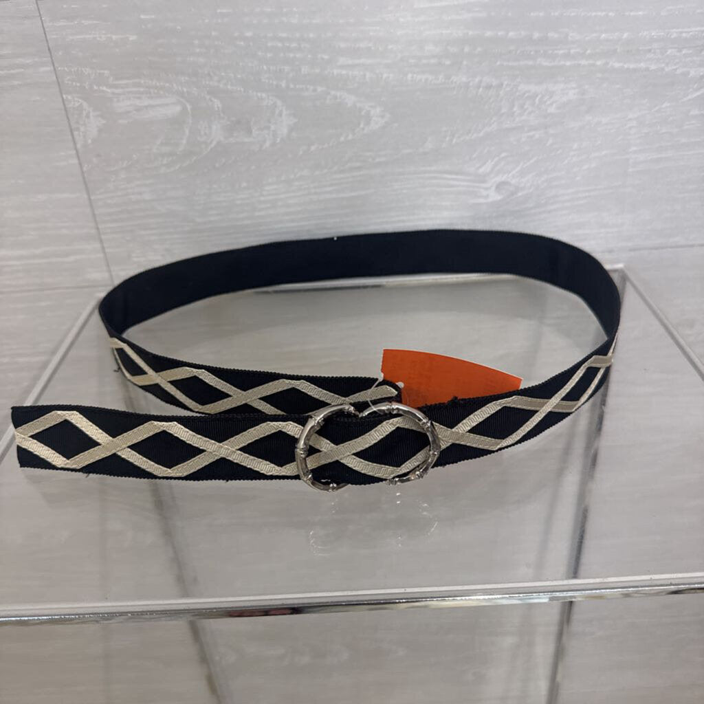 Black/ Beige Belt Small