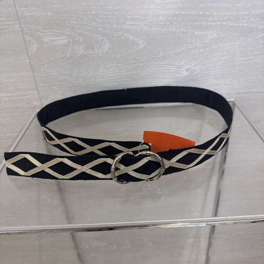 Black/ Beige Belt Small