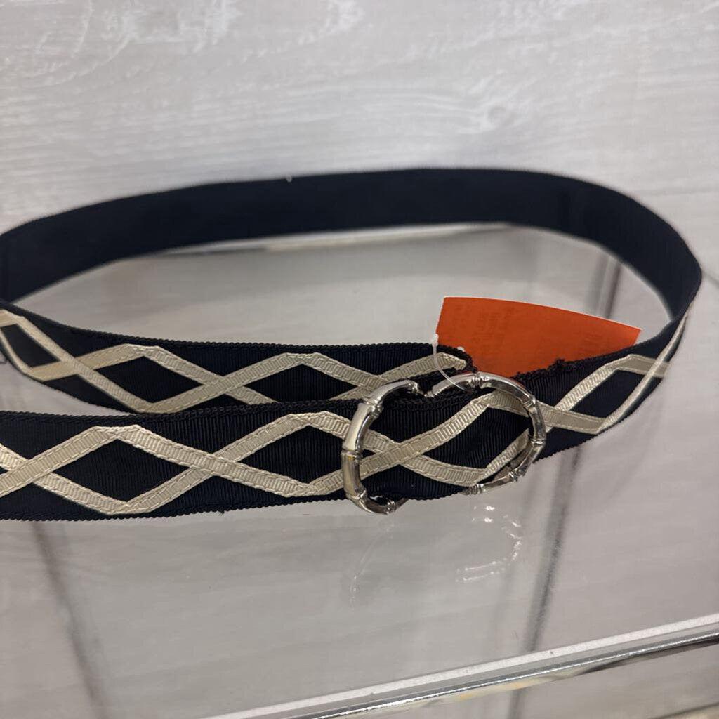 Black/ Beige Belt Small