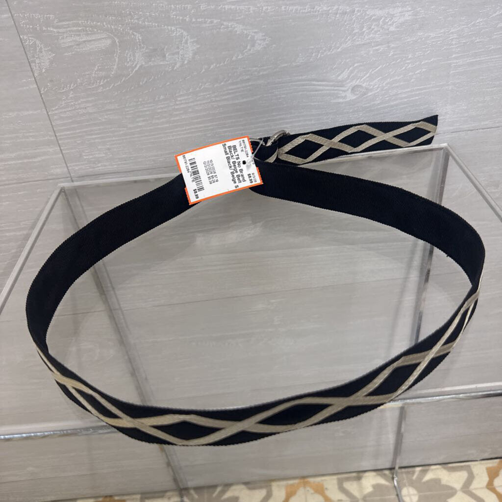 Black/ Beige Belt Small