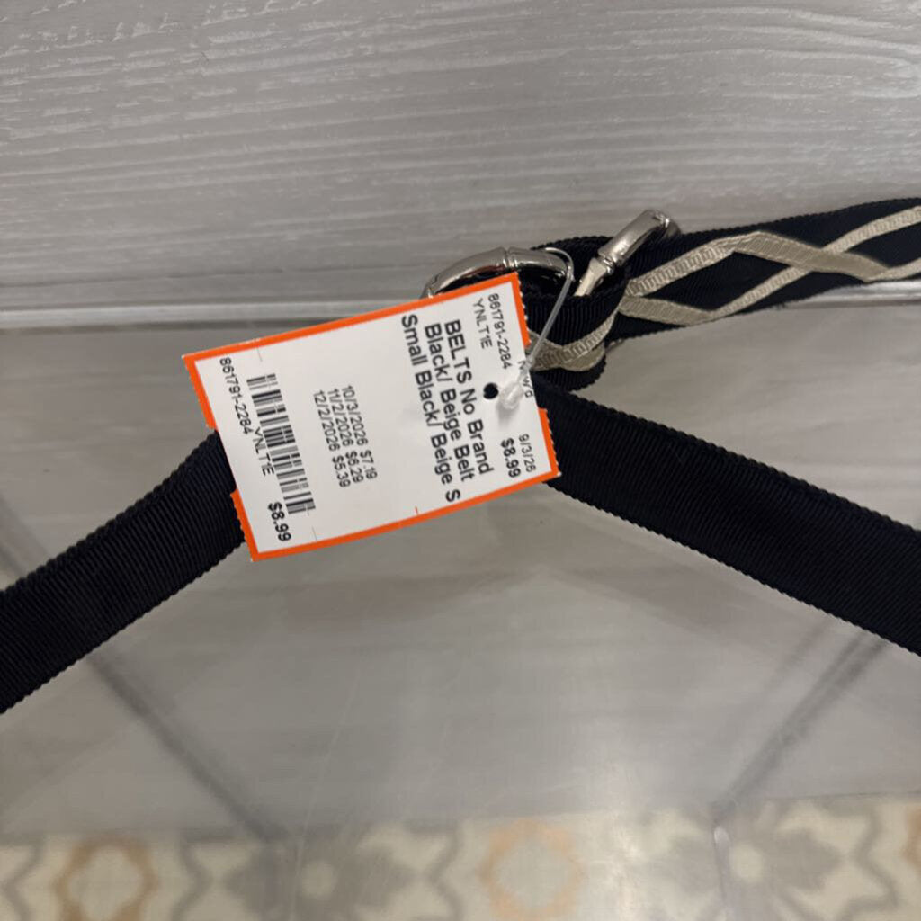 Black/ Beige Belt Small
