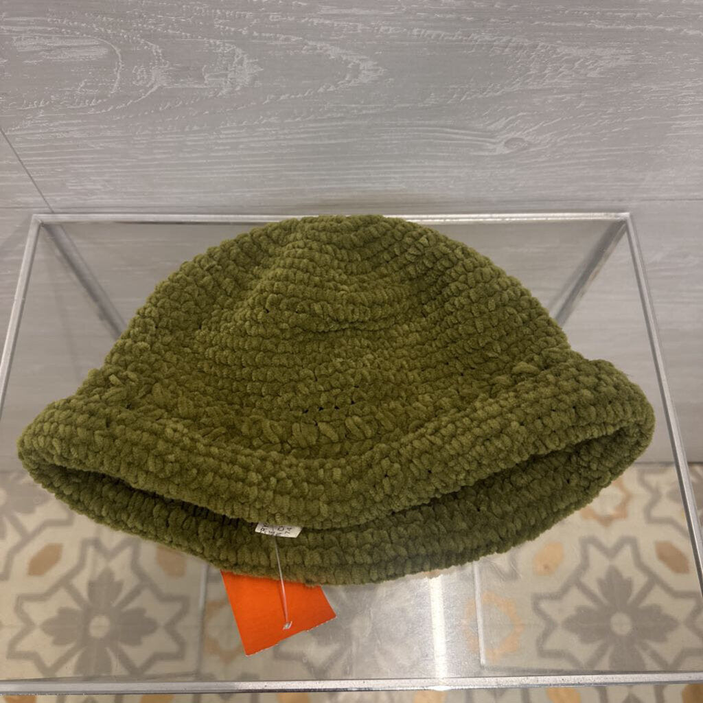 Green Knit Hat One Size