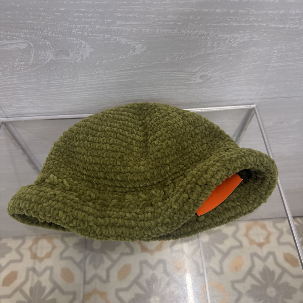Green Knit Hat One Size