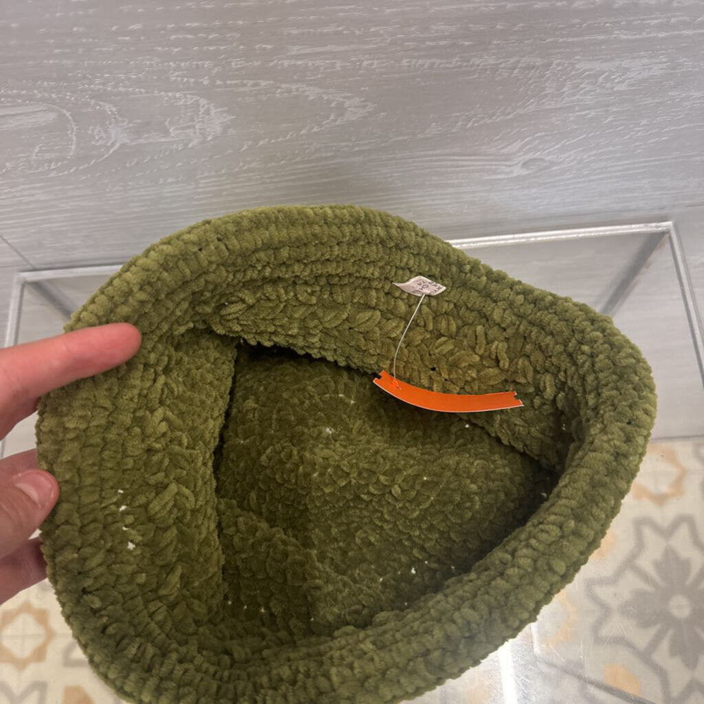 Green Knit Hat One Size