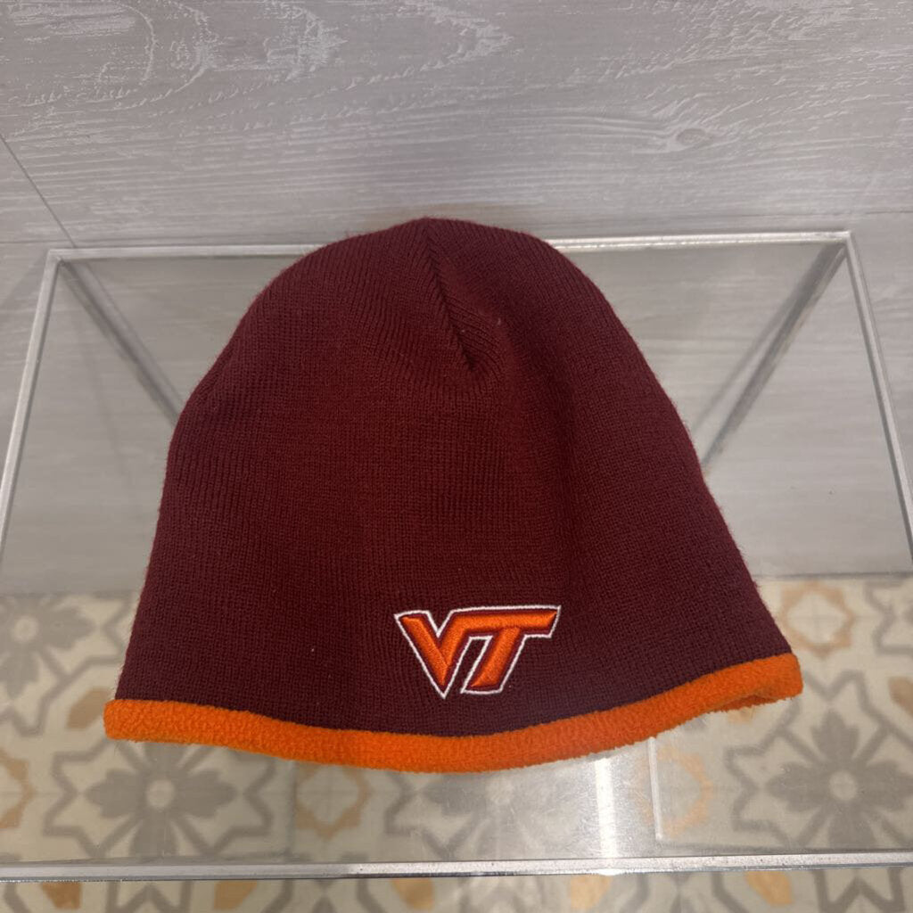 Burgundy/ Orange Knit Virginia Tech Beanie One Size