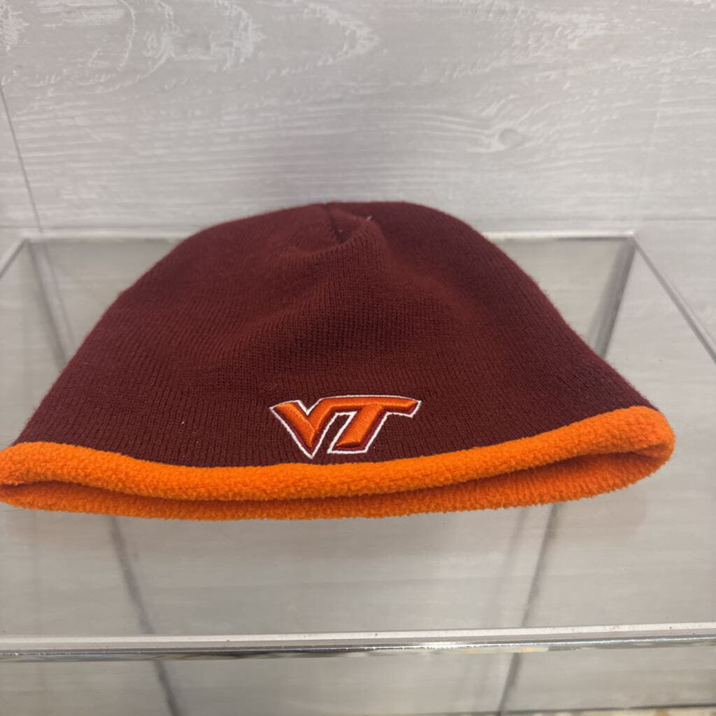 Burgundy/ Orange Knit Virginia Tech Beanie One Size