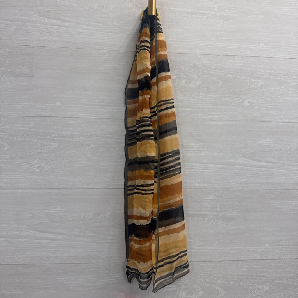 Brown/ Grey Print Scarf