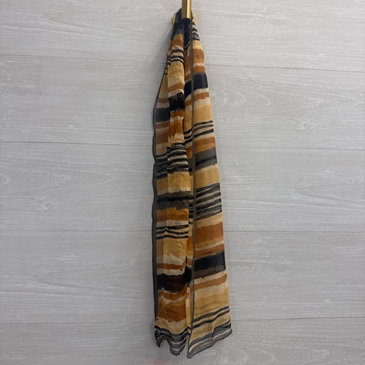 Brown/ Grey Print Scarf