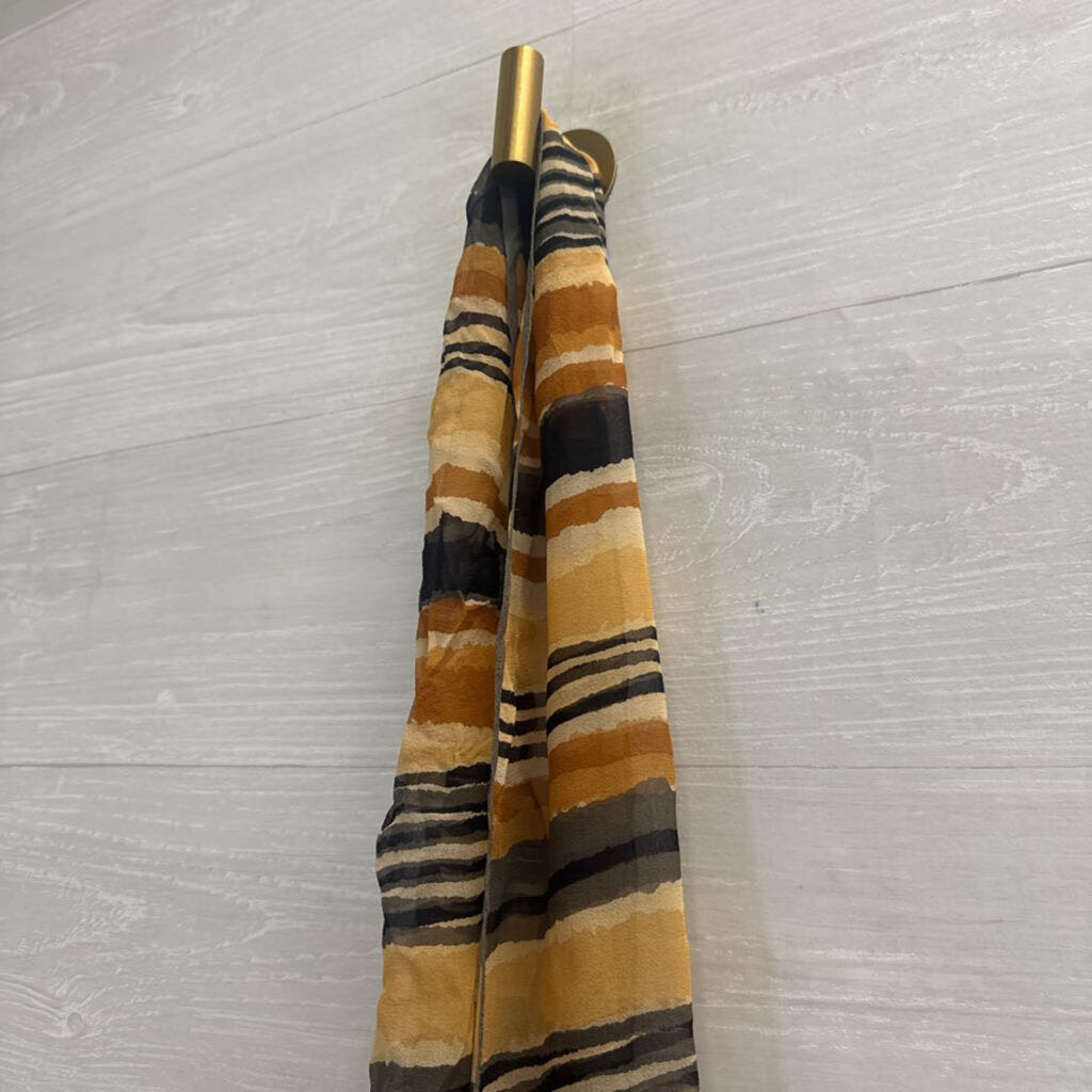 Brown/ Grey Print Scarf