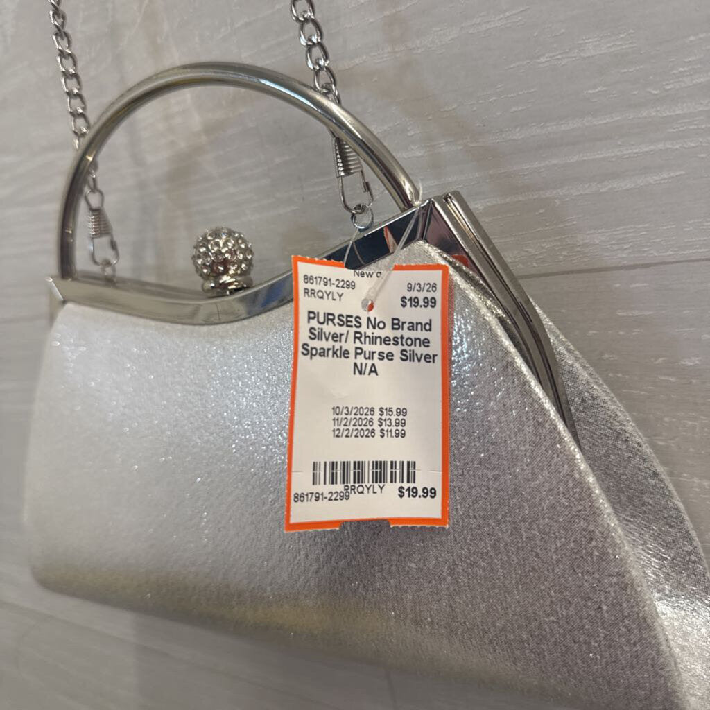Silver/ Rhinestone Sparkle Purse
