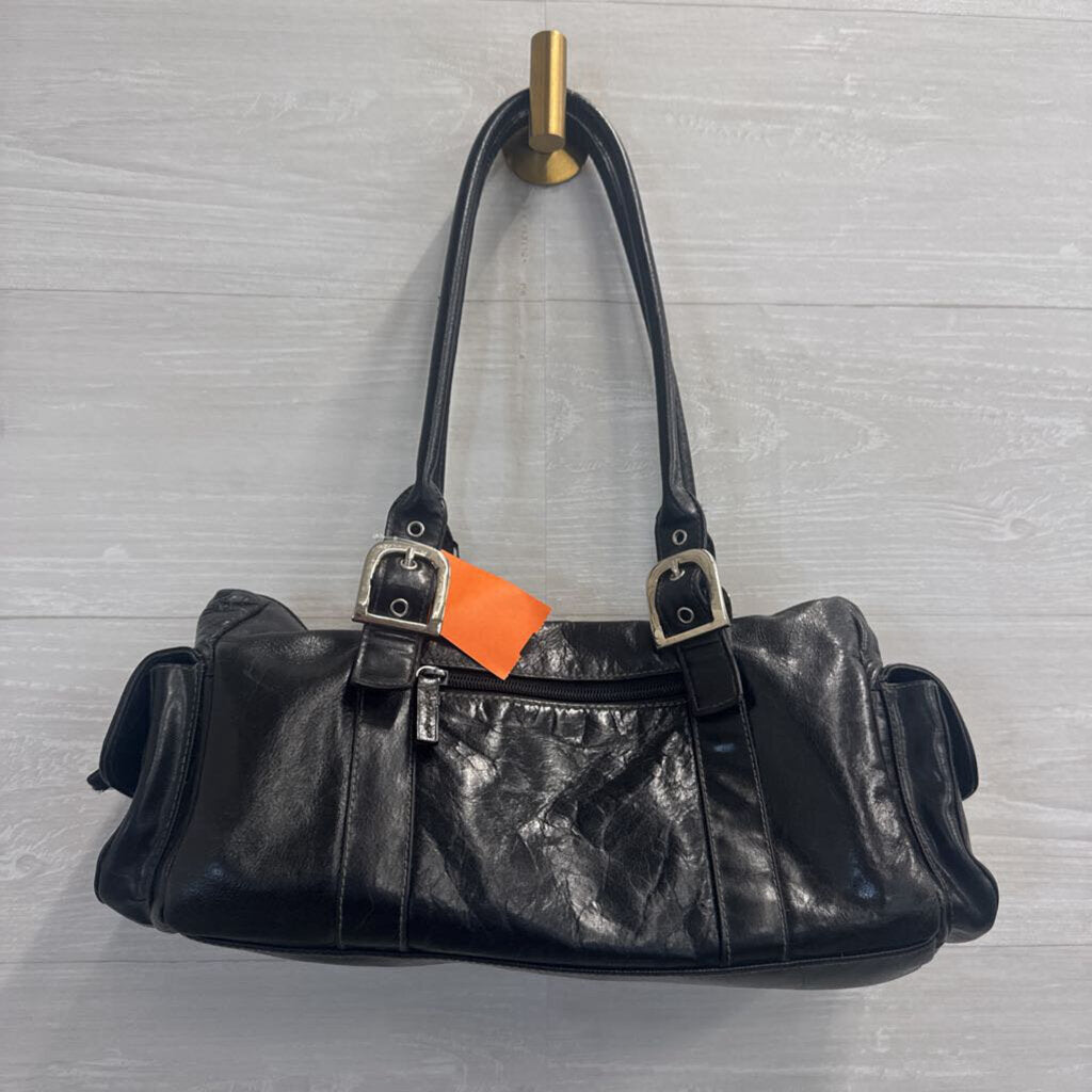 Vintage Ego Y2K Black Leather Shoulder Purse