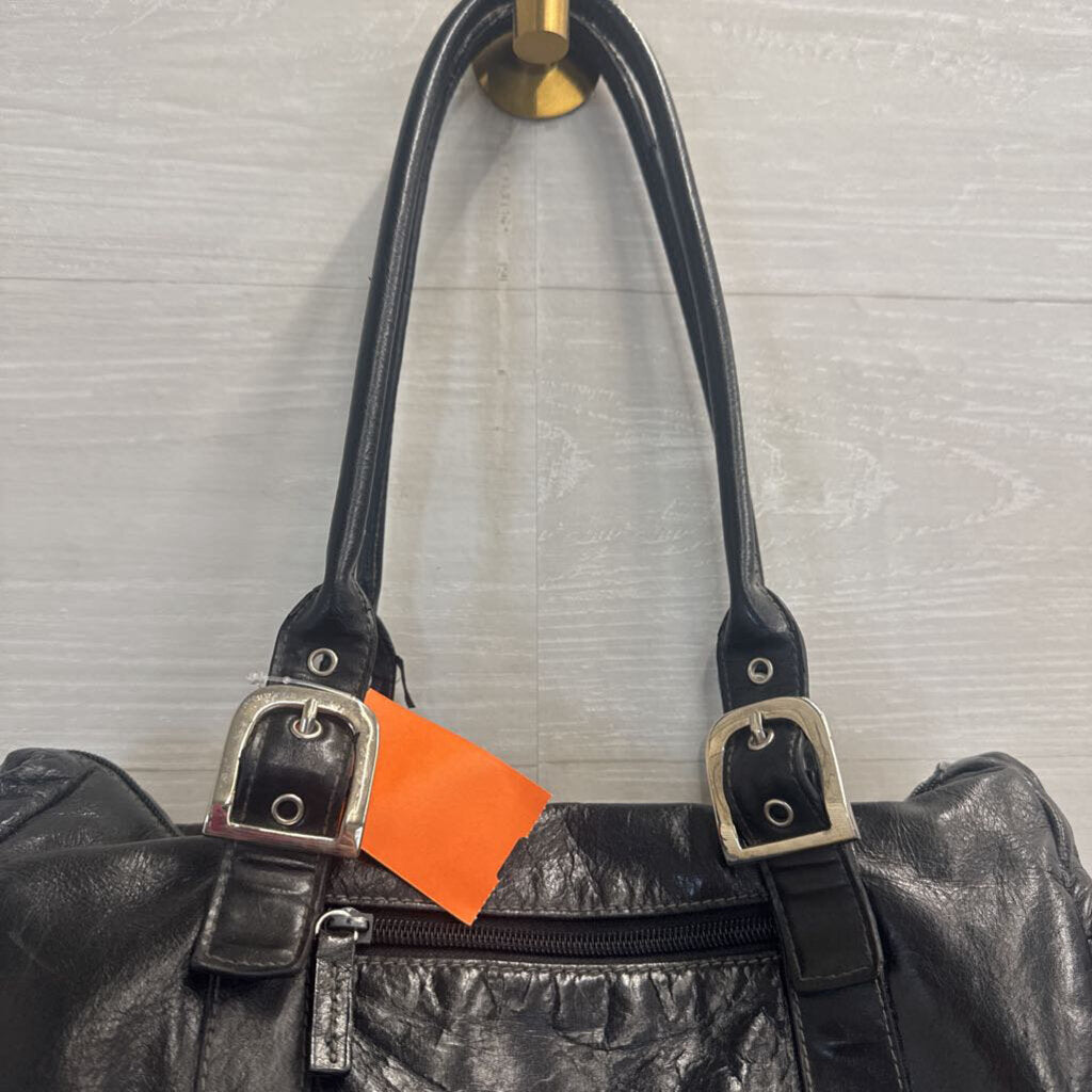 Vintage Ego Y2K Black Leather Shoulder Purse