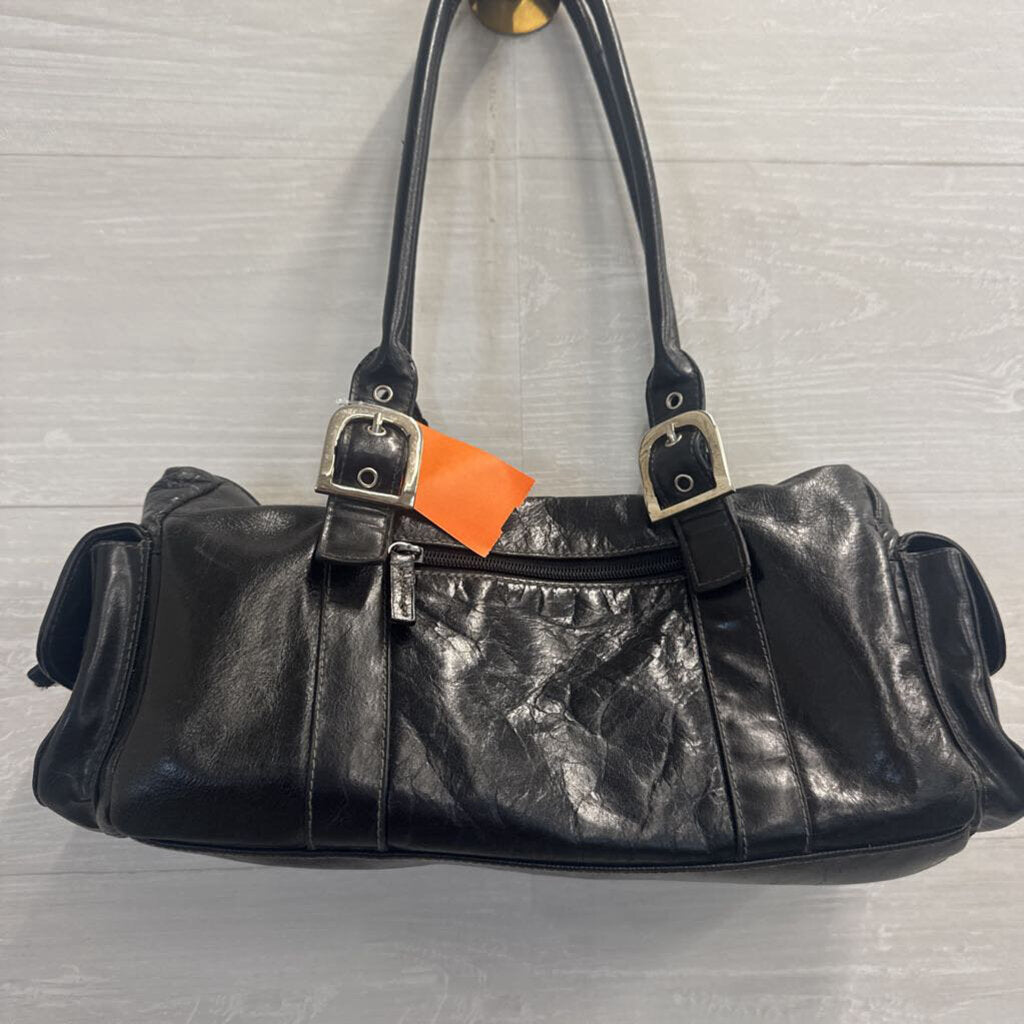 Vintage Ego Y2K Black Leather Shoulder Purse