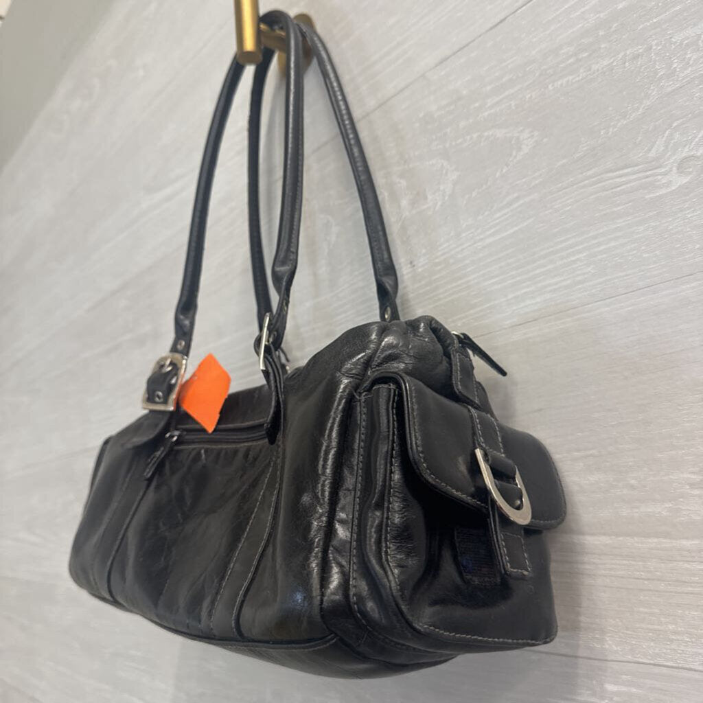 Vintage Ego Y2K Black Leather Shoulder Purse