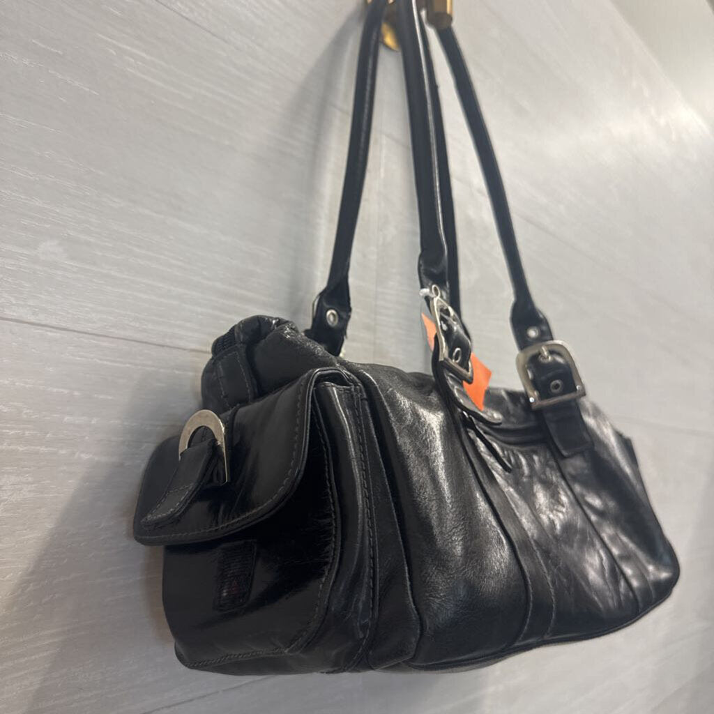 Vintage Ego Y2K Black Leather Shoulder Purse