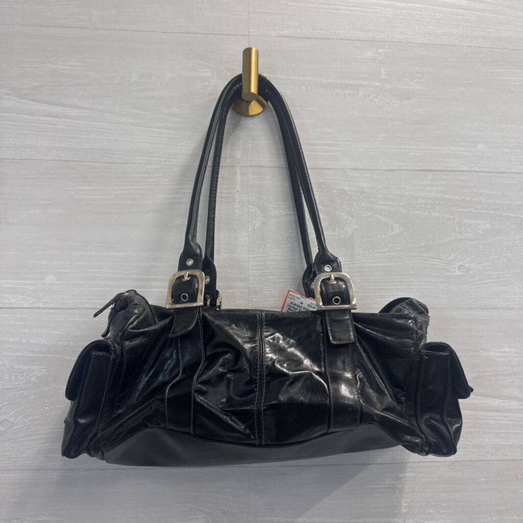 Vintage Ego Y2K Black Leather Shoulder Purse